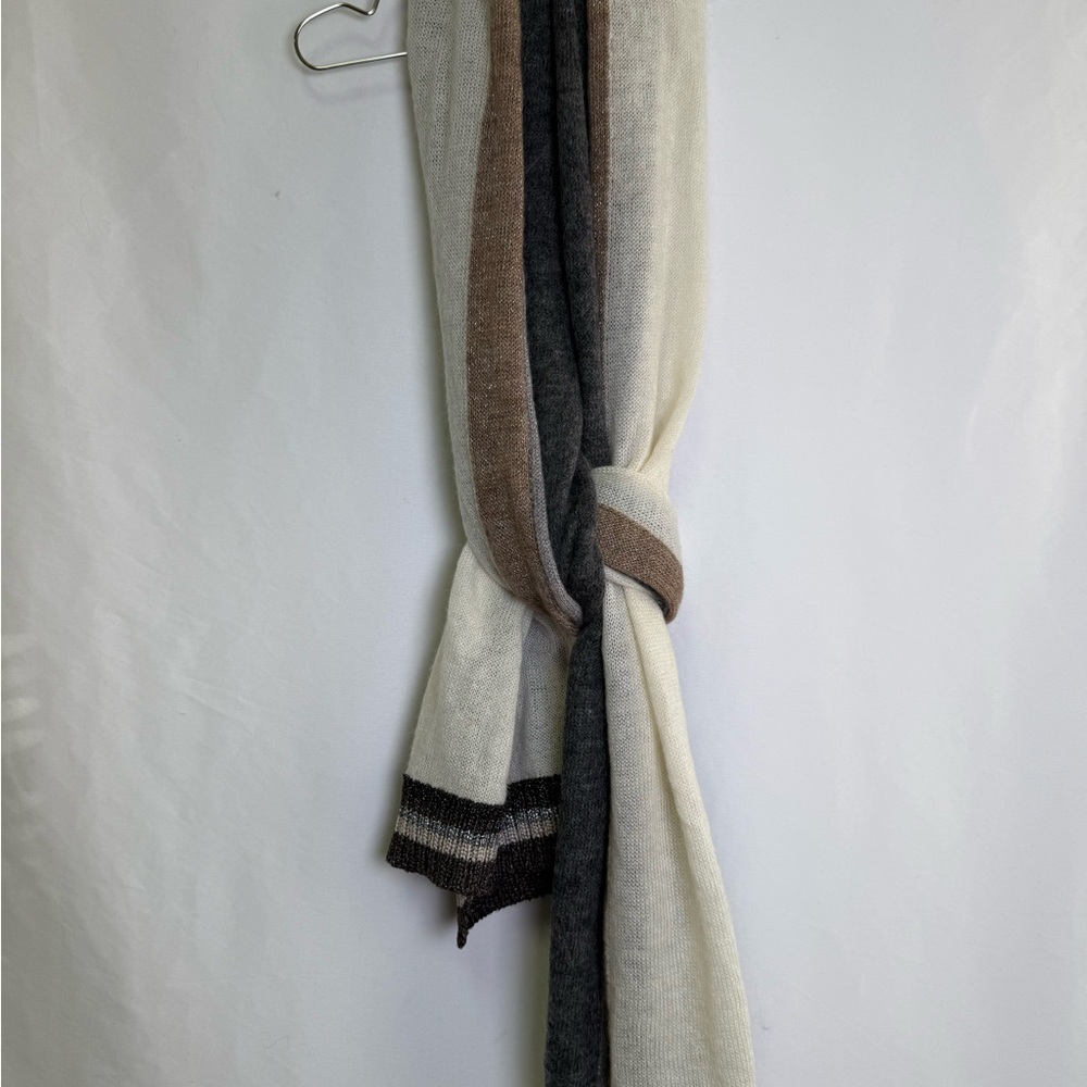 Cream and Gray Gustav Scarves & Wraps Accessories *NWT*